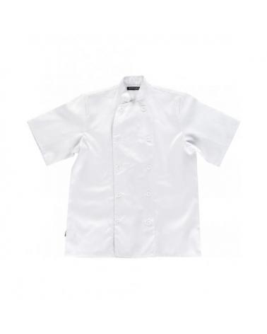 Comprar Casaca manga corta unisex B9001 Blanco workteam delante