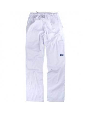 Conjunto pijama sanitario elastico B9150 Blanco workteam camisa atrás