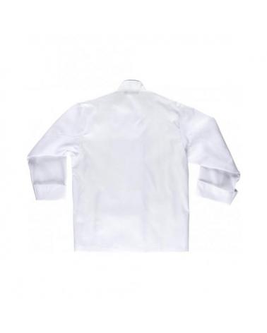 Casaca de cocina unisex B9206 Blanco+Negro workteam atrás barato