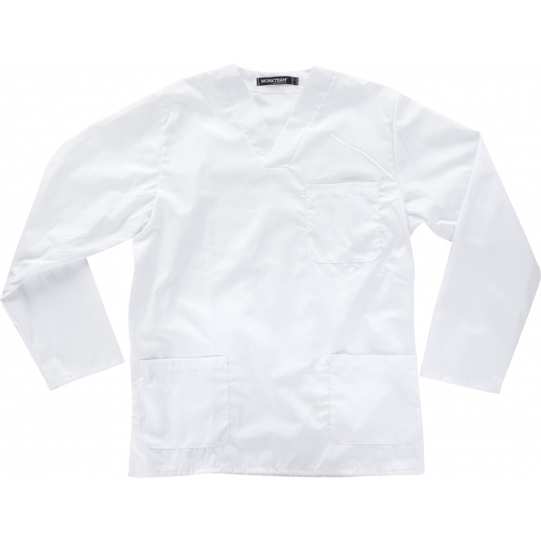 Comprar Casaca sanitaria unisex B9210 Blanco workteam delante