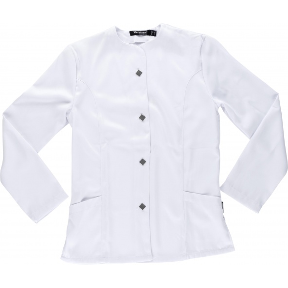 Comprar Casaca sanitaria de mujer B9550 Blanco workteam delante