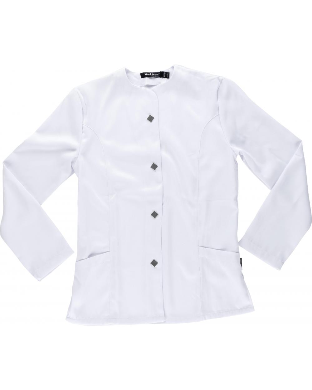 Comprar Casaca sanitaria de mujer B9550 Blanco workteam delante