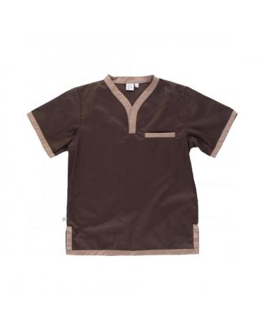 Comprar Casaca sanitaria combinada B9600 Marron+Beige workteam delante