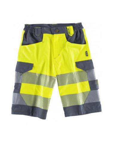 Comprar Bermuda multibolsillos C2705 Amarillo AV+Gris Oscuro workteam delante