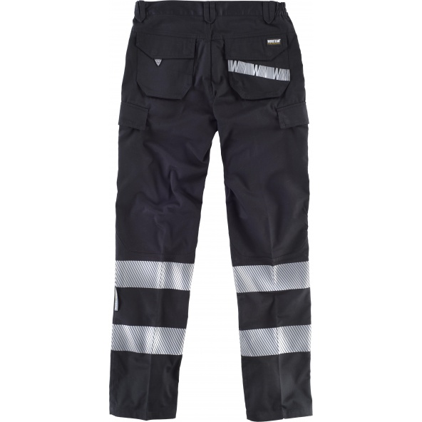 Pantalon con cintas discontinuas C2717 Negro workteam atrás barato