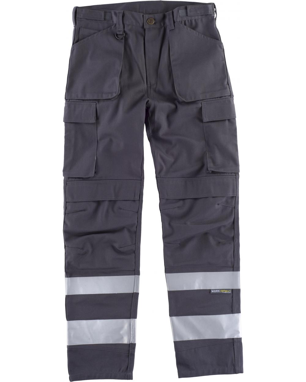 Comprar Pantalon con proteccion rodilleras C2911 Gris workteam delante