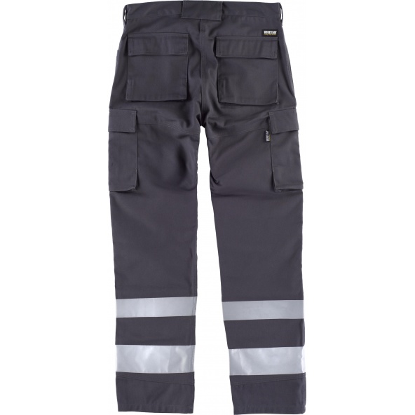 Pantalon con proteccion rodilleras C2911 Gris workteam atrás barato