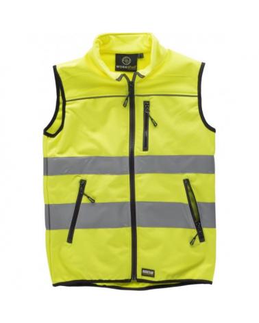 Comprar Chaleco workshell tejido ripstop C2920 Amarillo AV workteam delante