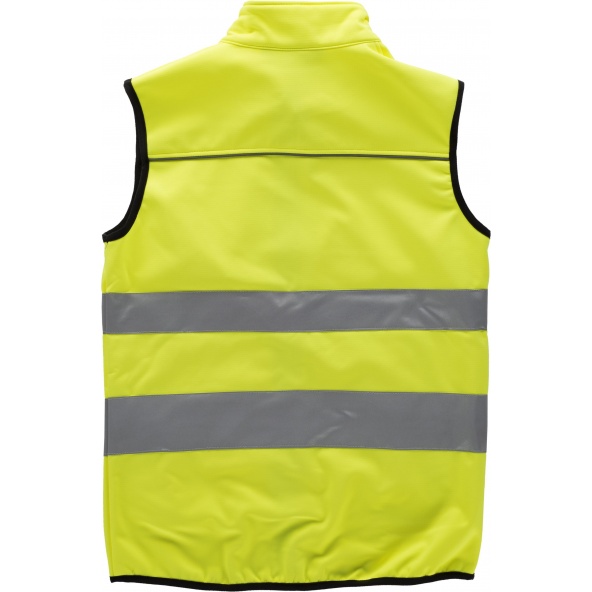 Chaleco workshell tejido ripstop C2920 Amarillo AV workteam atrás barato