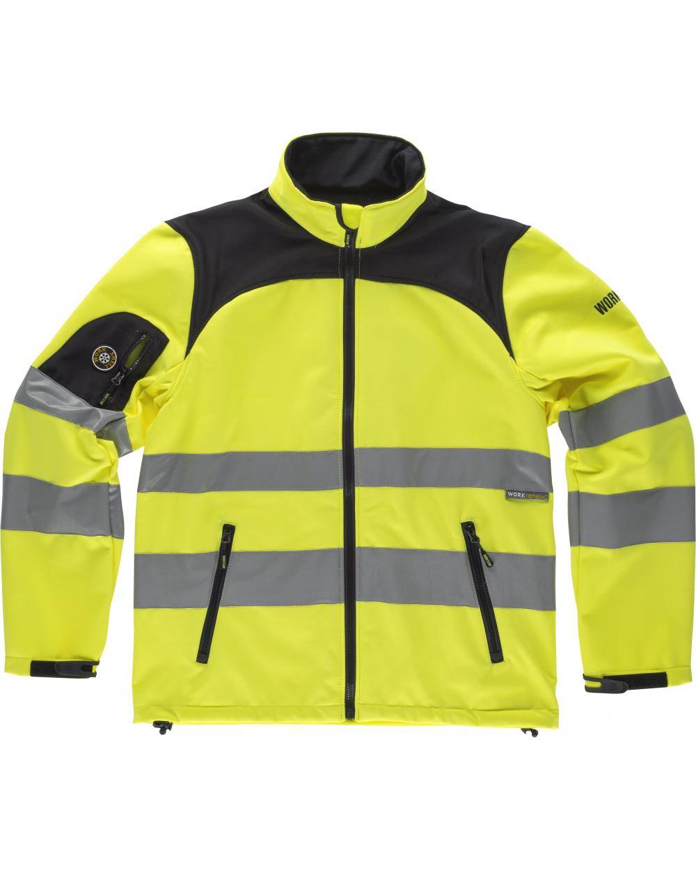 Comprar Chaleco workshell tejido ristop C2930 Amarillo AV+Negro workteam delante