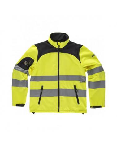 Comprar Chaleco workshell tejido ristop C2930 Amarillo AV+Negro workteam delante
