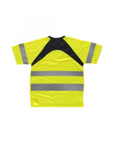 Camiseta tejido transpirable C2941 Amarillo AV+Negro workteam atrás barato