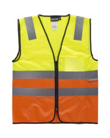 Comprar Chaleco con bolsillo transparente C3616 Amarillo AV+Naranja AV workteam delante