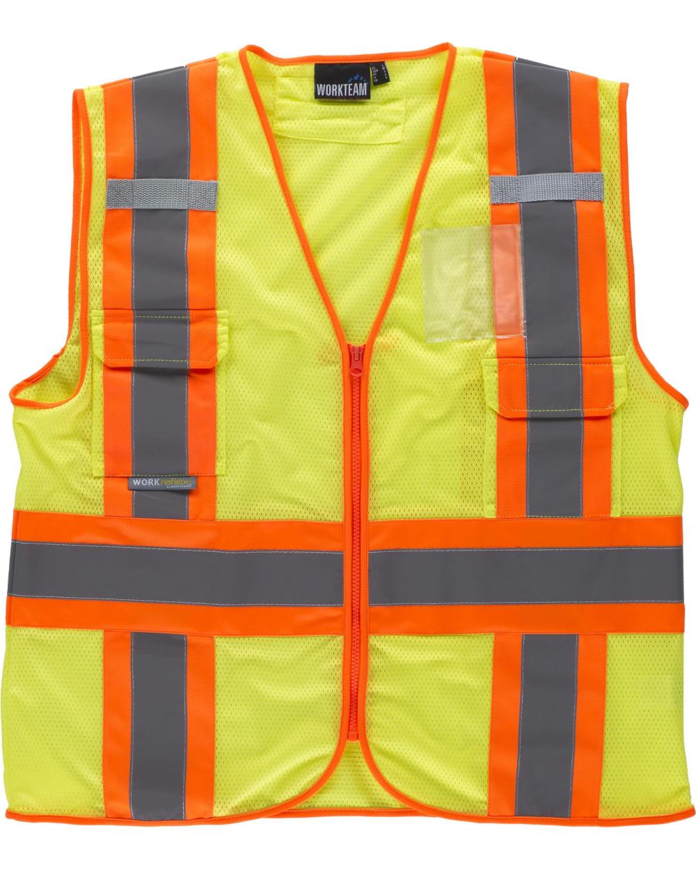 Comprar Chaleco con tejido rejilla C3623 Amarillo AV+Naranja AV workteam delante