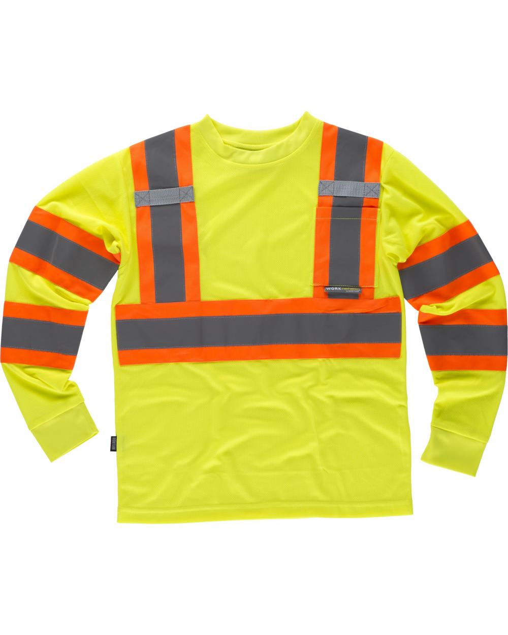 Comprar Camiseta reflectante manga larga C3633 Amarillo AV+Naranja AV workteam delante