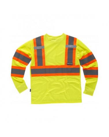 Comprar Camiseta reflectante manga larga C3633 Amarillo AV+Naranja AV workteam delante