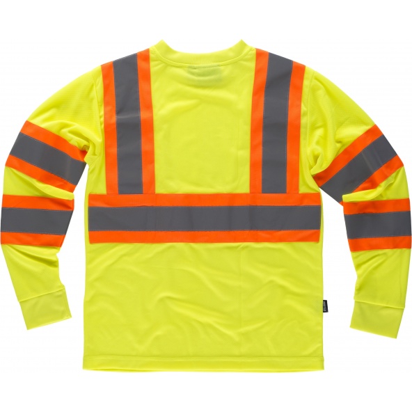 Camiseta reflectante manga larga C3633 Amarillo AV+Naranja AV workteam atrás barato