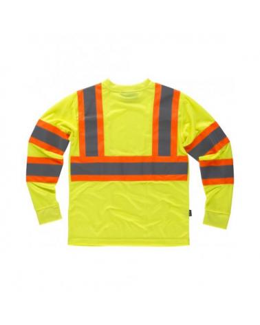 Camiseta reflectante manga larga C3633 Amarillo AV+Naranja AV workteam atrás barato