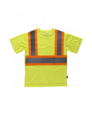 Camiseta reflectante manga corta C3645 Amarillo AV+Naranja AV workteam atrás barato