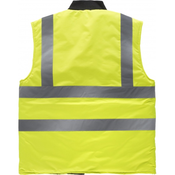 Chaleco acolchado reversible C3650 Amarillo AV workteam atrás barato