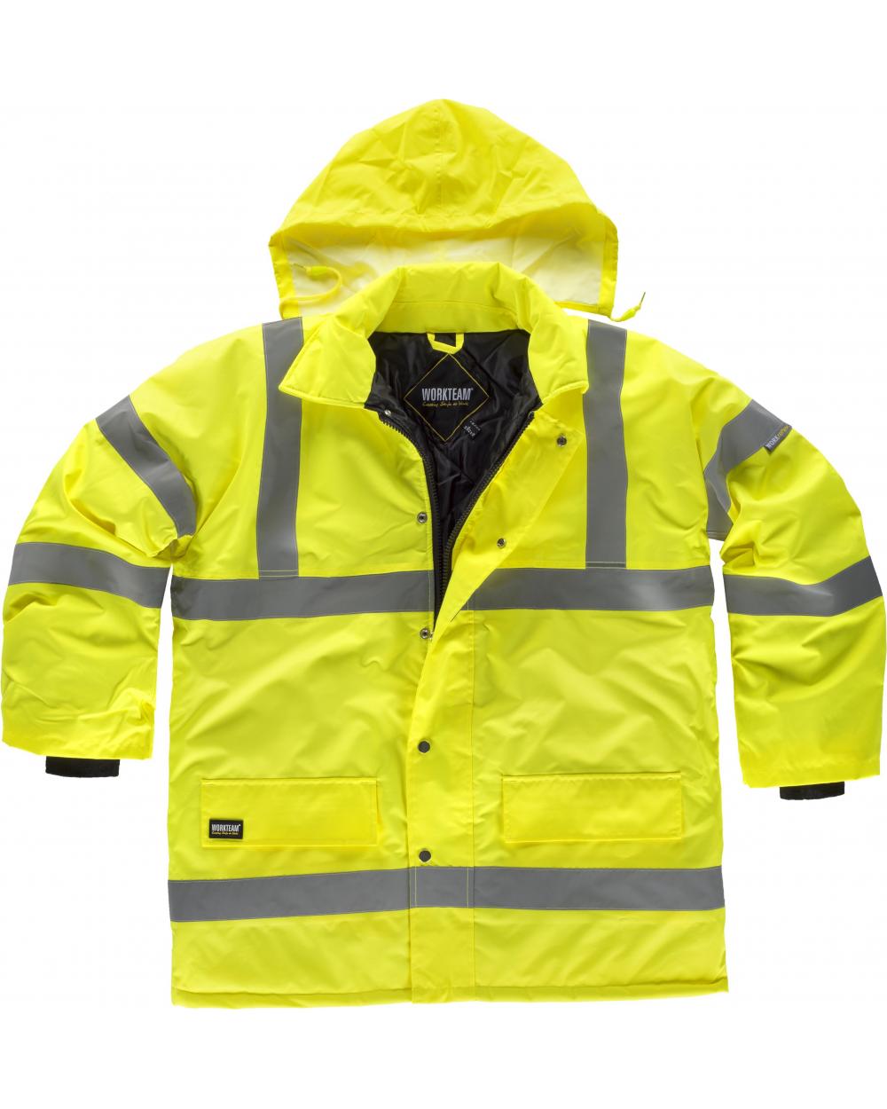 Comprar Parka impermeable ambientes frios C3700 Amarillo AV workteam delante