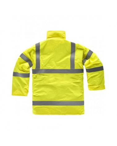 Parka impermeable ambientes frios C3700 Amarillo AV workteam atrás barato