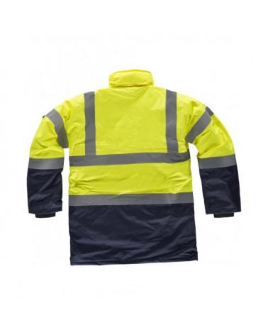 Parka impermeable ambientes frios C3710 (hasta 4XL) Amarillo AV+Marino workteam atrás barato