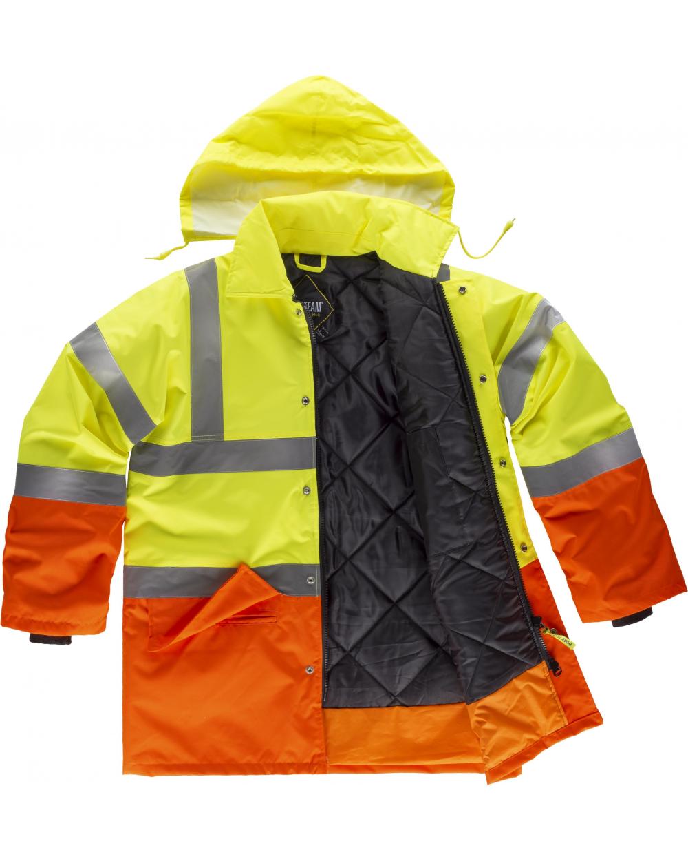 Comprar Parka impermeable ambientes frios C3716 Amarillo AV+Naranja AV workteam delante