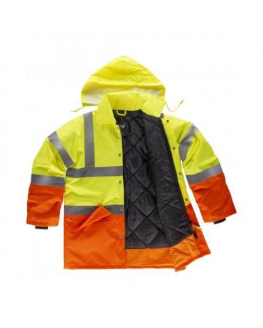 Comprar Parka impermeable ambientes frios C3716 Amarillo AV+Naranja AV workteam delante