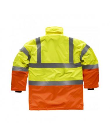 Parka impermeable ambientes frios C3716 Amarillo AV+Naranja AV workteam atrás barato