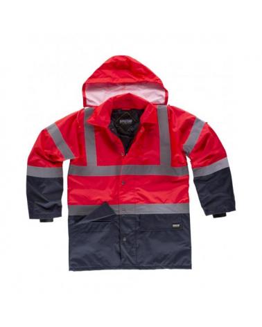 Comprar Parka impermeable ambientes frios C3717 Rojo AV+Marino workteam delante