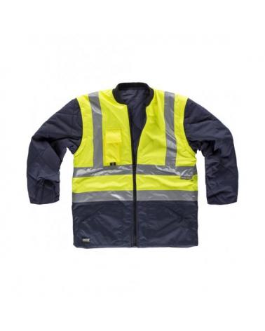 Parka impermeable C3735 5 prendas en 1 Marino+Amarillo AV workteam reflectante delante