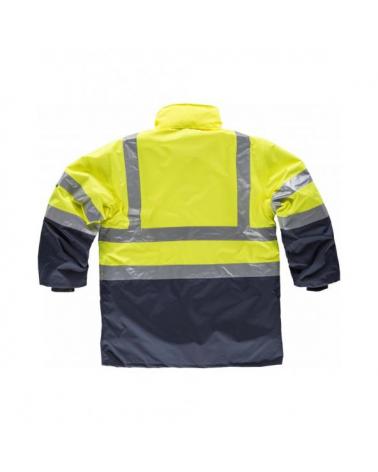 Parka impermeable C3735 5 prendas en 1 Marino+Amarillo AV workteam reflectante zoom atrás barato