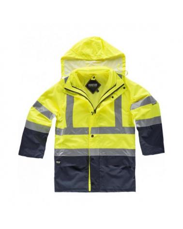 Parka C3745 + Workshell desmontable 4 prendas en 1 Marino+Amarillo AV workteam