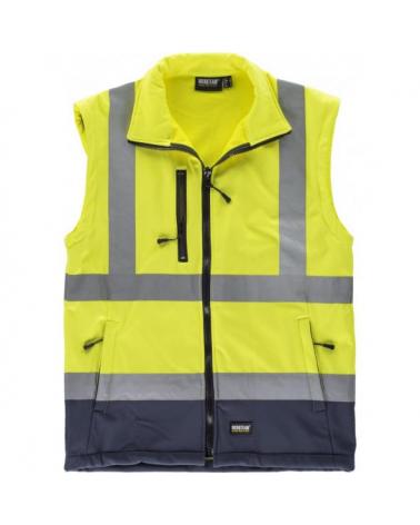 Parka C3745 + Workshell desmontable 4 prendas en 1 Marino+Amarillo AV workteam atrás