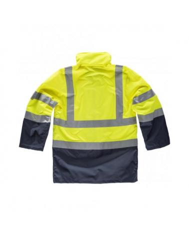 Parka C3745 + Workshell desmontable 4 prendas en 1 Marino+Amarillo AV workteam reflectante atrás barato