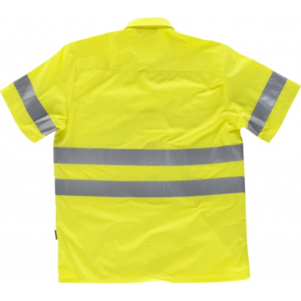 Camisa reflectante manga corta C3810 Amarillo AV workteam atrás barato