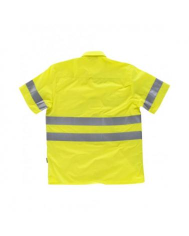 Camisa reflectante manga corta C3810 Amarillo AV workteam atrás barato