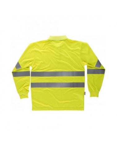 Polo reflectante manga larga C3833 Amarillo AV workteam atrás barato