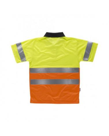 Polo combinado transpirable C3866 Amarillo AV+Naranja AV workteam atrás barato