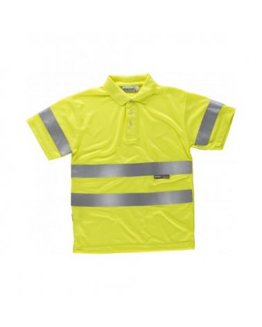 Comprar Polo combinado transpirable C3880 Amarillo AV workteam delante