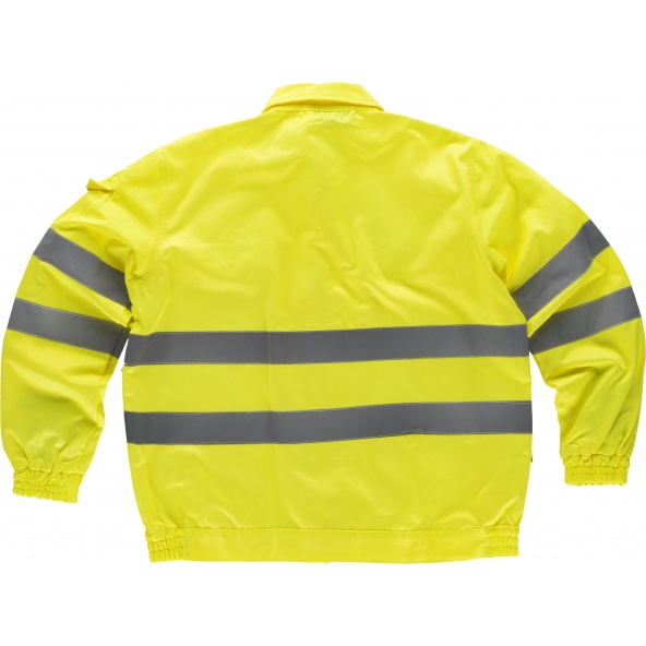 Cazadora con cremallera C3910 Amarillo AV workteam atrás barato