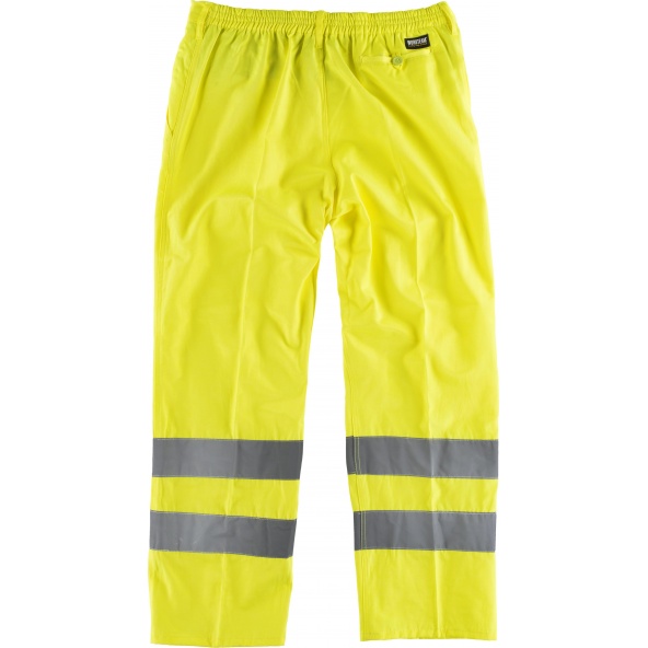 Pantalon de alta visibilidad C3915 Amarillo AV workteam atrás barato