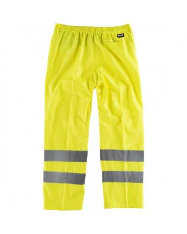 Pantalon de alta visibilidad C3915 Amarillo AV workteam atrás barato