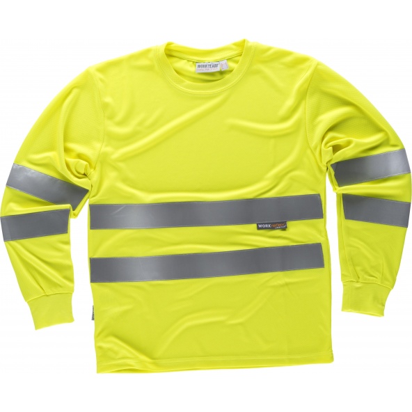 Comprar Camiseta transpirable C3933 Amarillo AV workteam delante