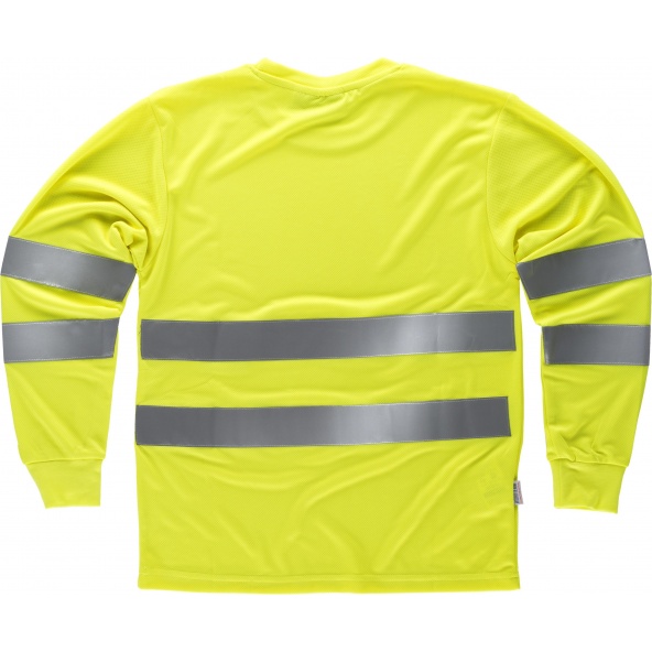 Camiseta transpirable C3933 Amarillo AV workteam atrás barato