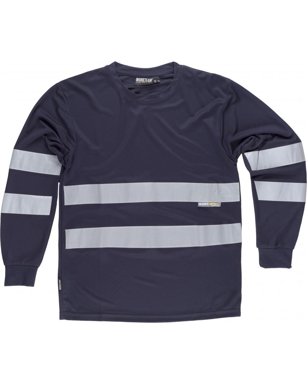Comprar Camiseta con cintas reflectantes C3938 Marino workteam delante