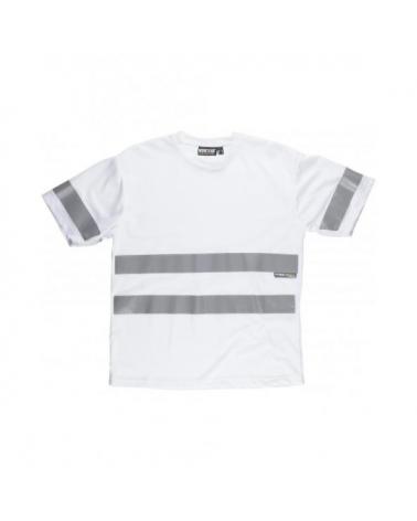 Comprar Camiseta con cintas reflectantes C3939 Blanco workteam delante