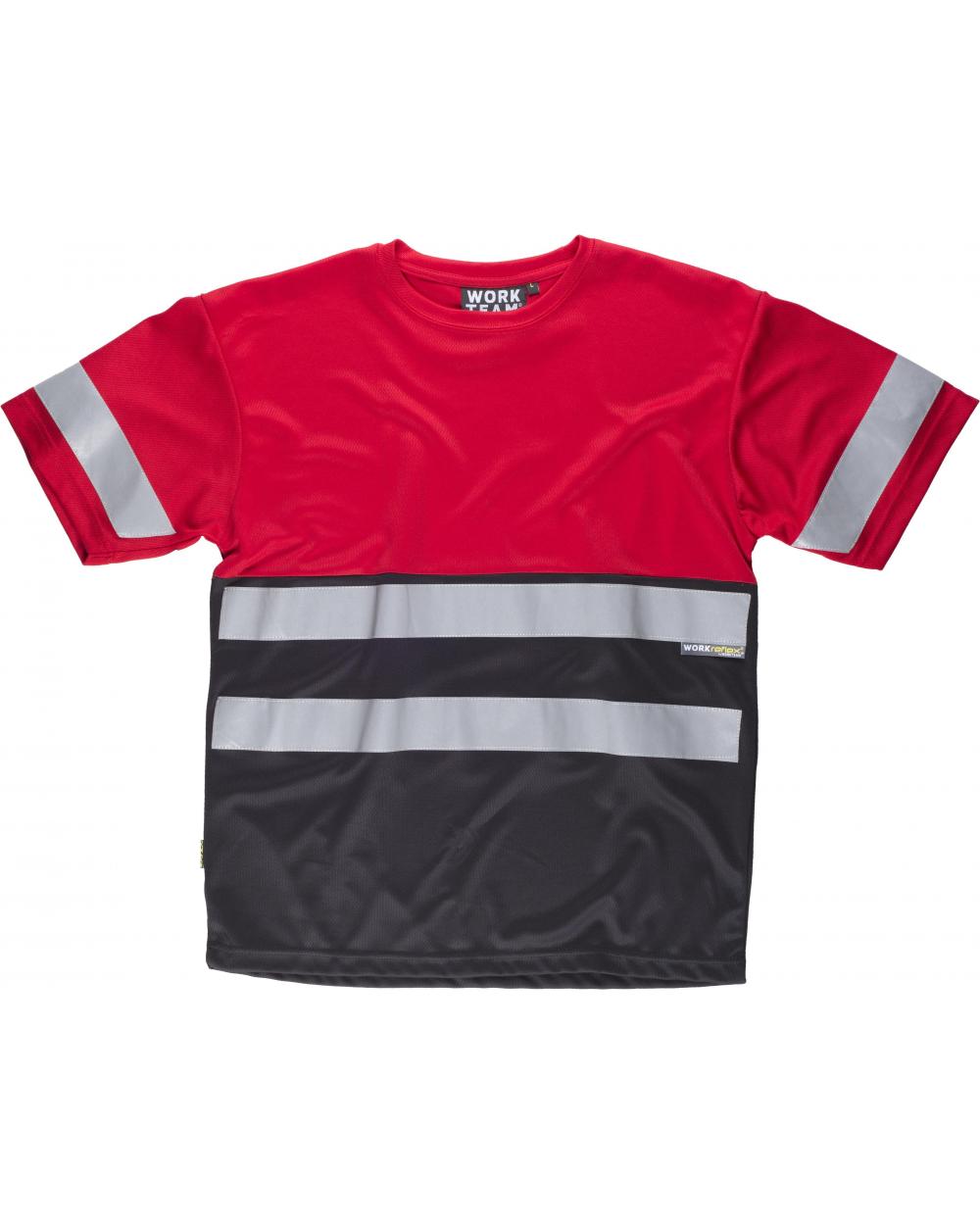 Comprar Camiseta transpirable C3940 Rojo+Negro workteam delante