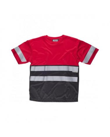 Comprar Camiseta transpirable C3940 Rojo+Negro workteam delante